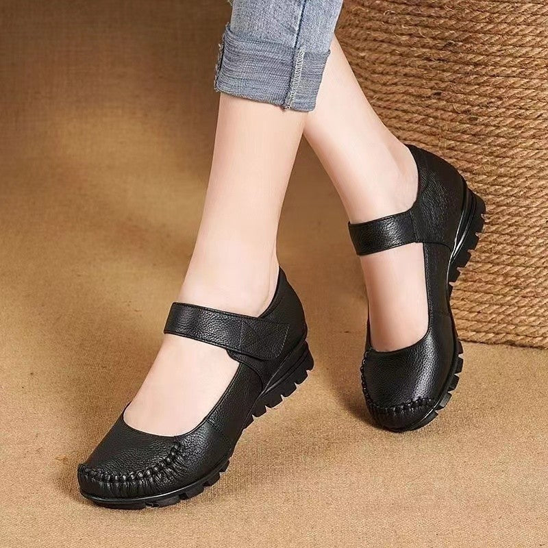 Zapatos de madre con suela blanda y velcro