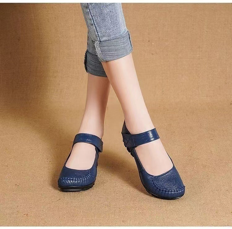 Zapatos de madre con suela blanda y velcro