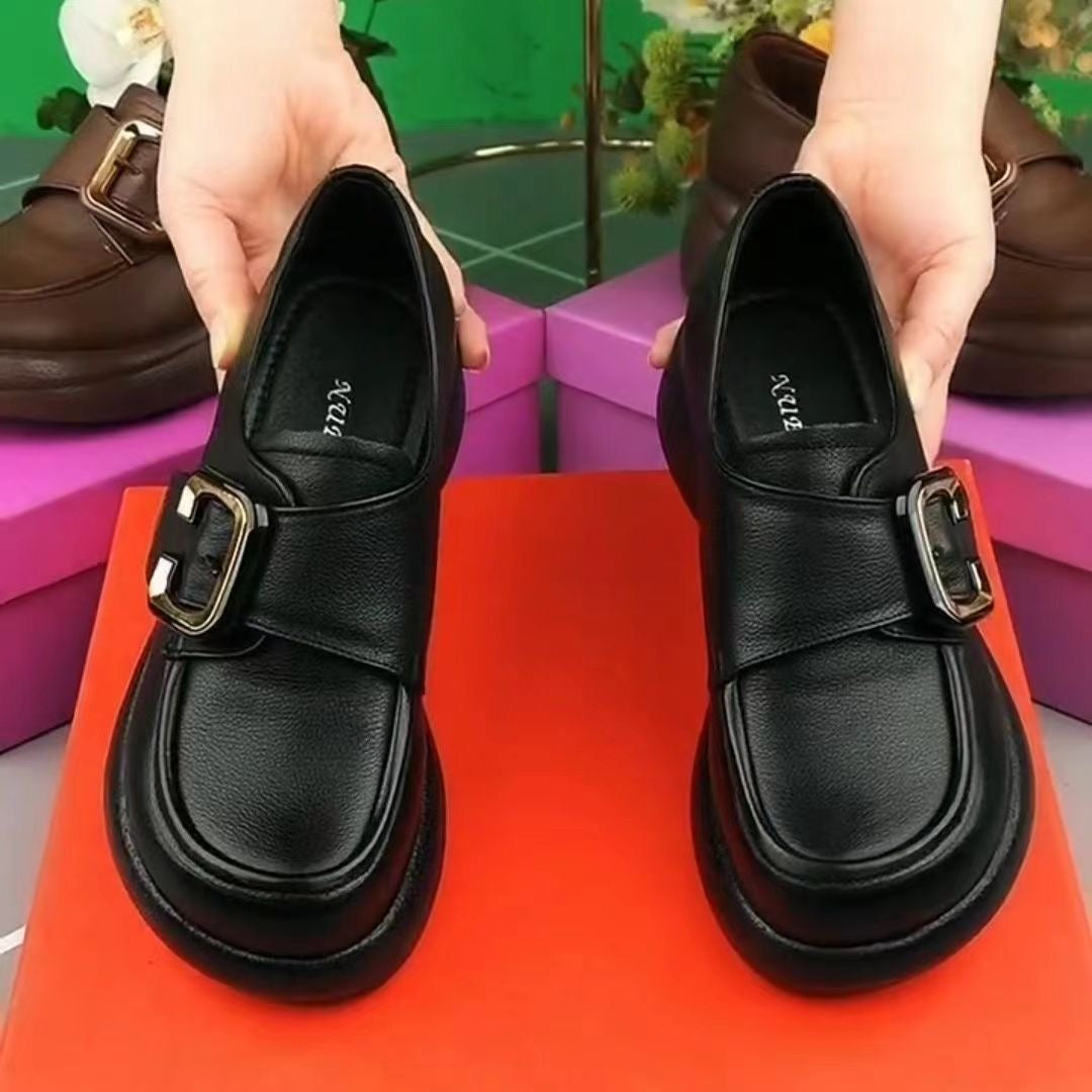 Zapatos de suela gruesa estilo británico
