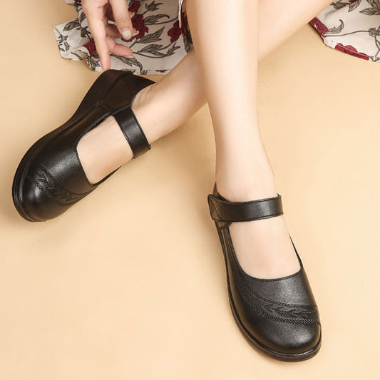 Zapatos de madre de piel de vacuno de primera capa