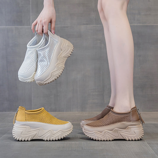 Zapatos casuales de verano con aumento de altura huecos