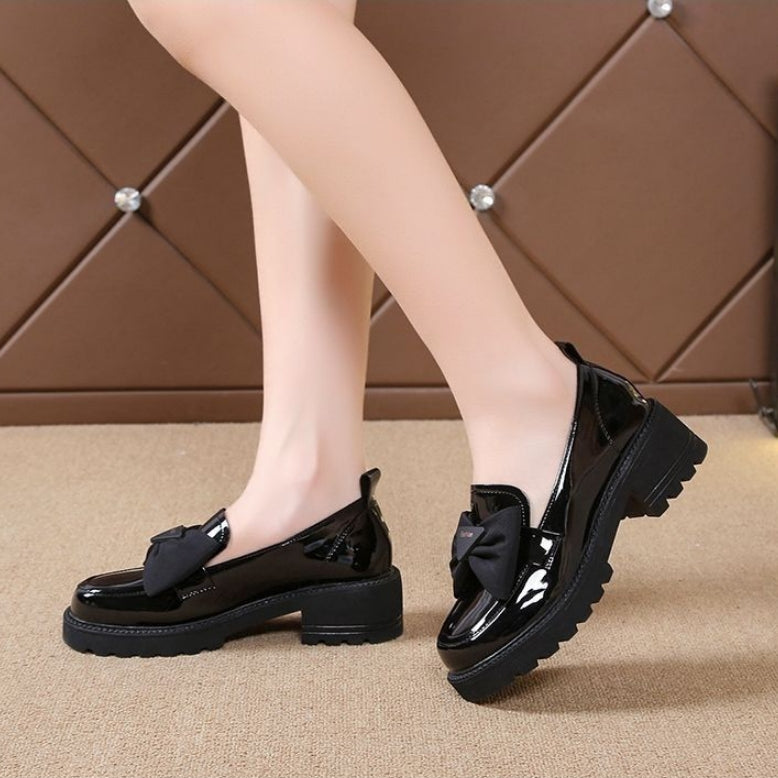 Mocasines de plataforma de piel suave