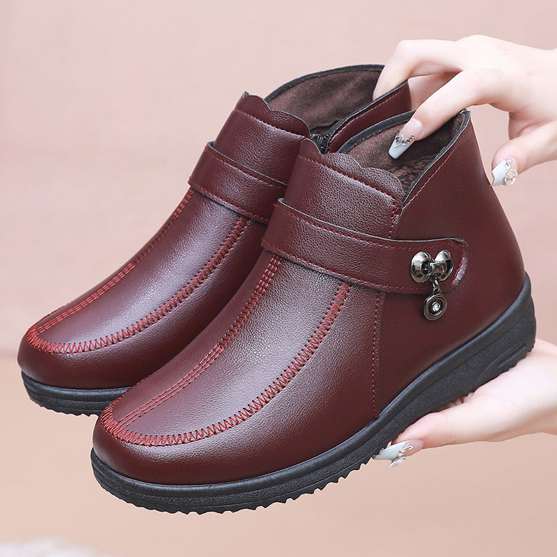 (descuento)Botas de algodón de mujer (tres círculos)