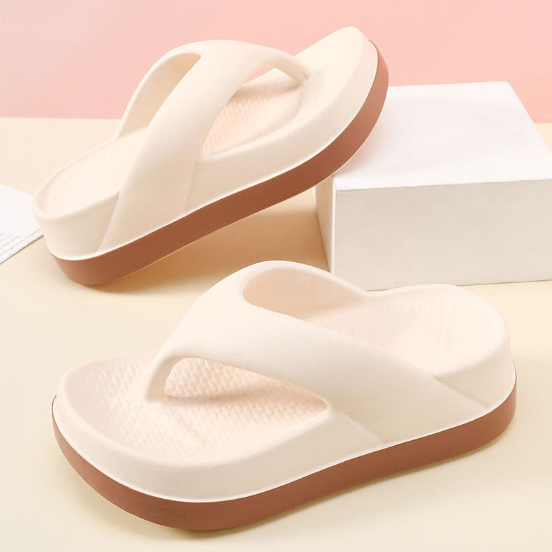Chanclas con realce de suela gruesa 【EVA -antiolor】