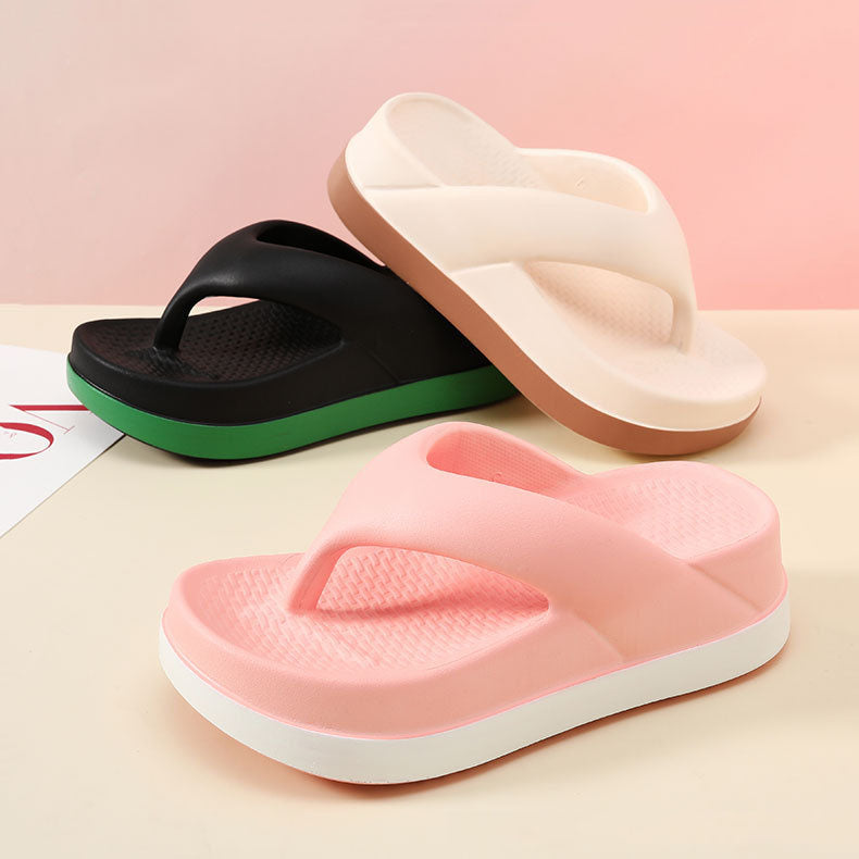 Chanclas con realce de suela gruesa 【EVA -antiolor】