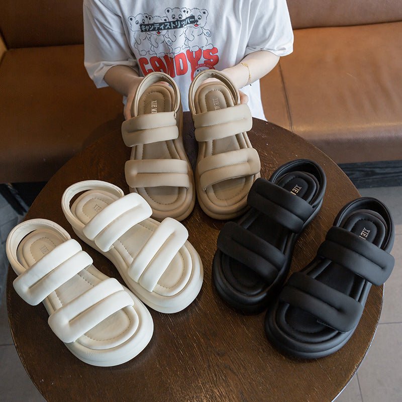 Sandalias de pan de suela gruesa