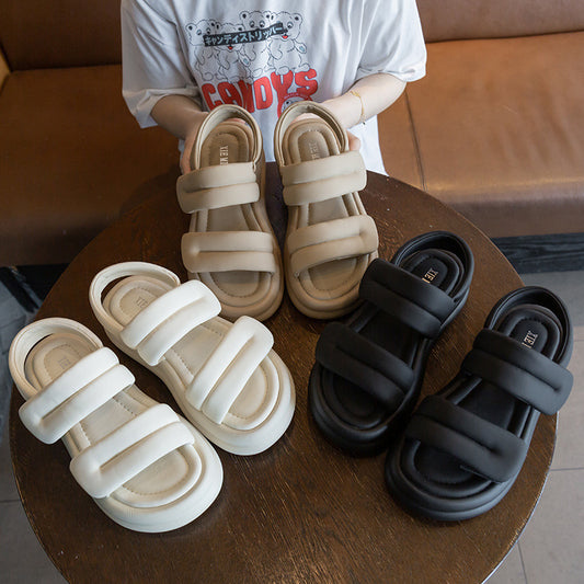 Sandalias de pan de suela gruesa