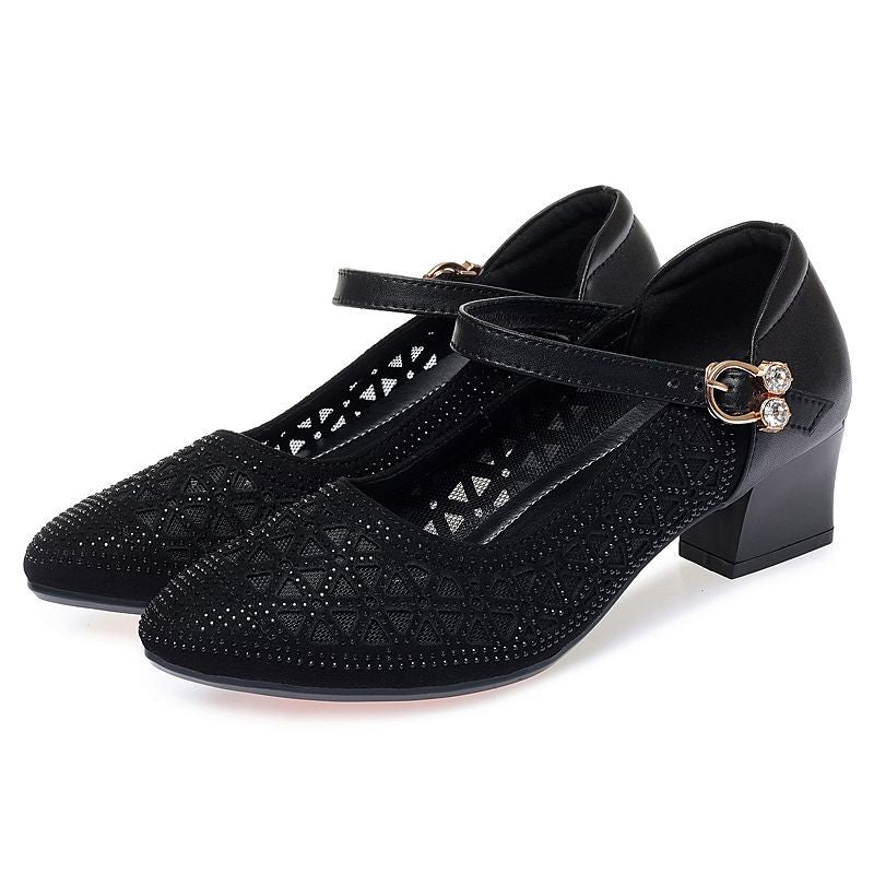Zapatos de mujer recortados elegantes transpirables.👩🦰
