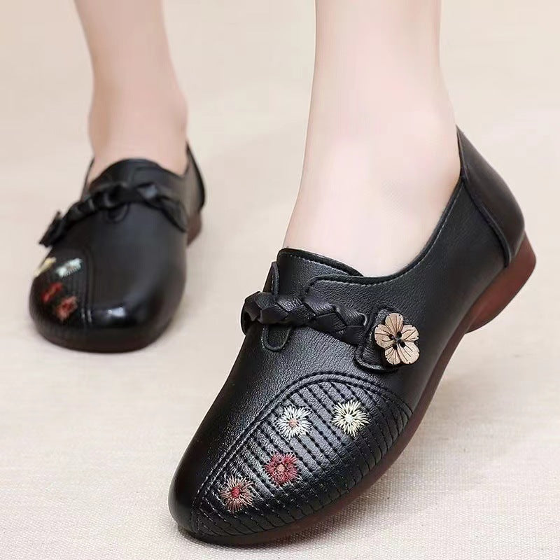 Zapatos de cuero suave con suela de piel de vaca