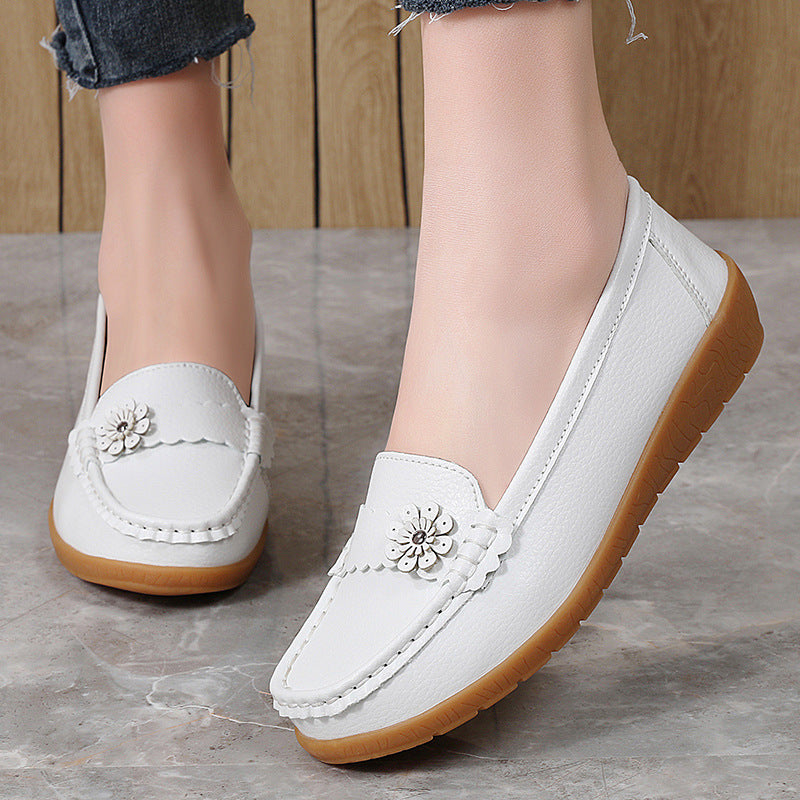 Zapatos casuales mocasines con flores