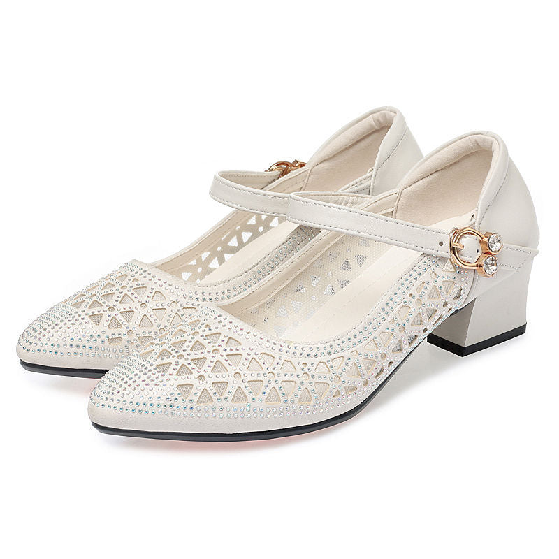 Zapatos de mujer recortados elegantes transpirables.👩🦰