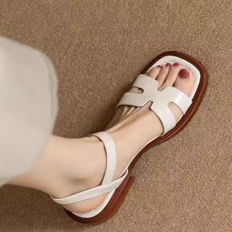 Sandalias planas de una tira, súper versátiles
