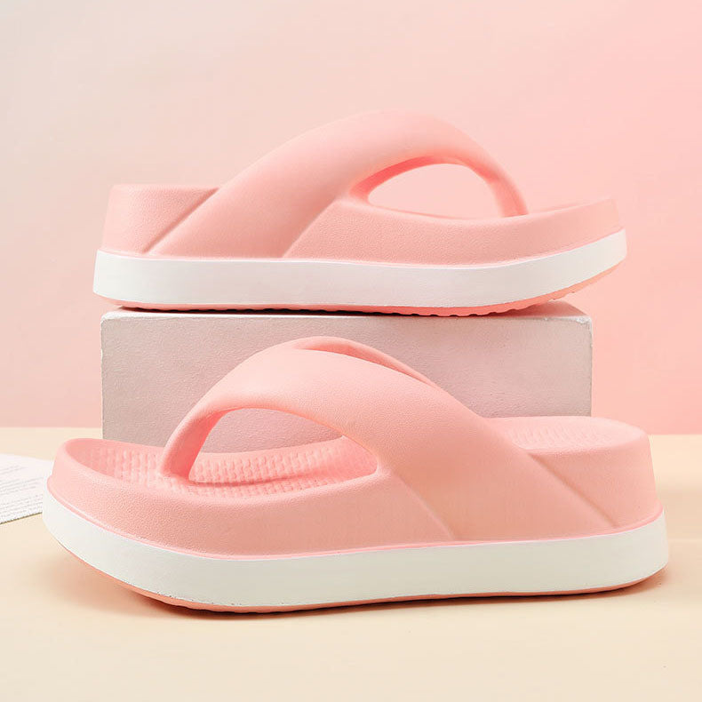 Chanclas con realce de suela gruesa 【EVA -antiolor】