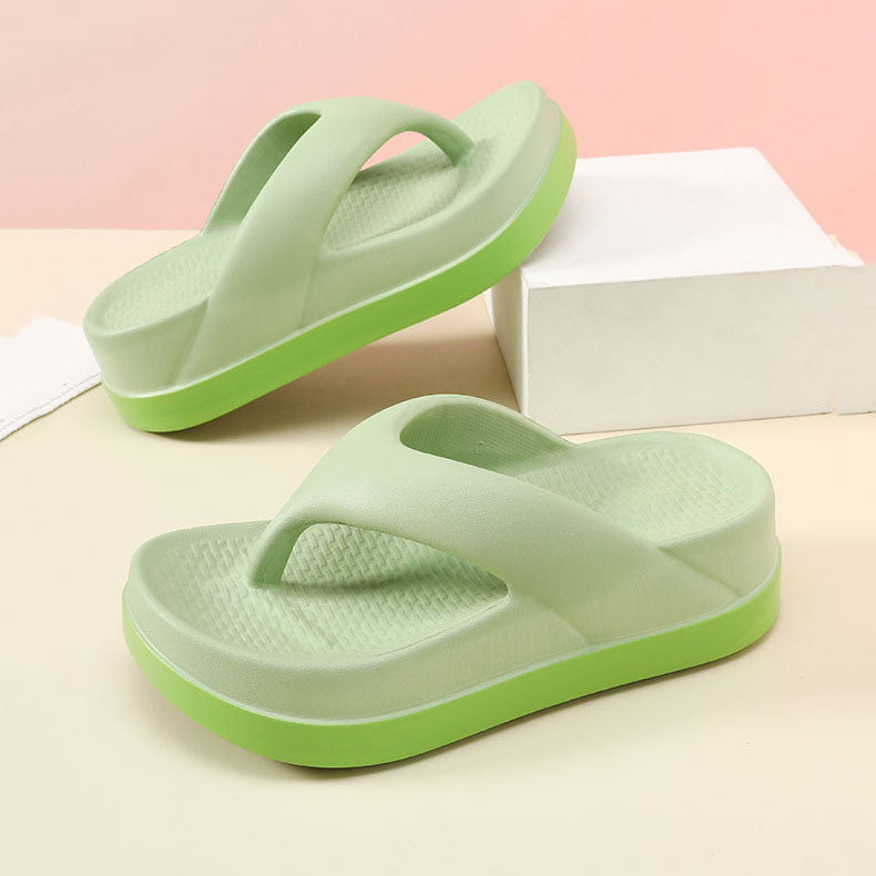 Chanclas con realce de suela gruesa 【EVA -antiolor】