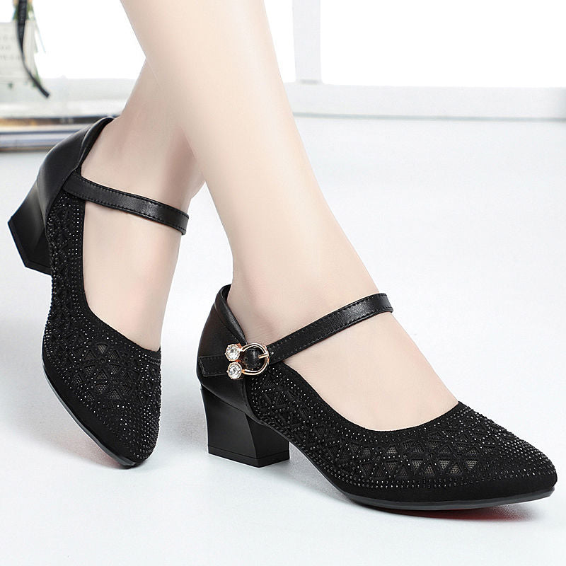Zapatos de mujer recortados elegantes transpirables.👩🦰
