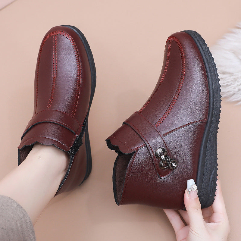(descuento)Botas de algodón de mujer (tres círculos)
