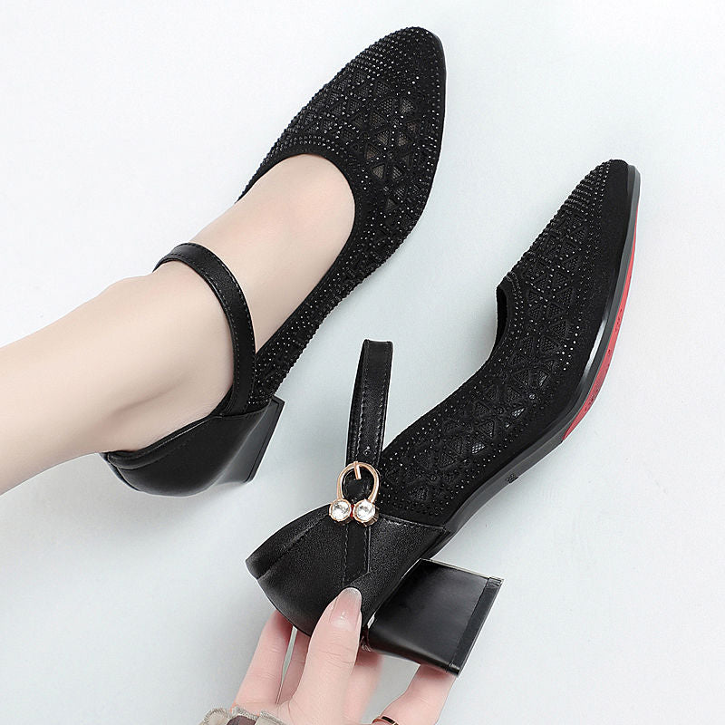 Zapatos de mujer recortados elegantes transpirables.👩🦰
