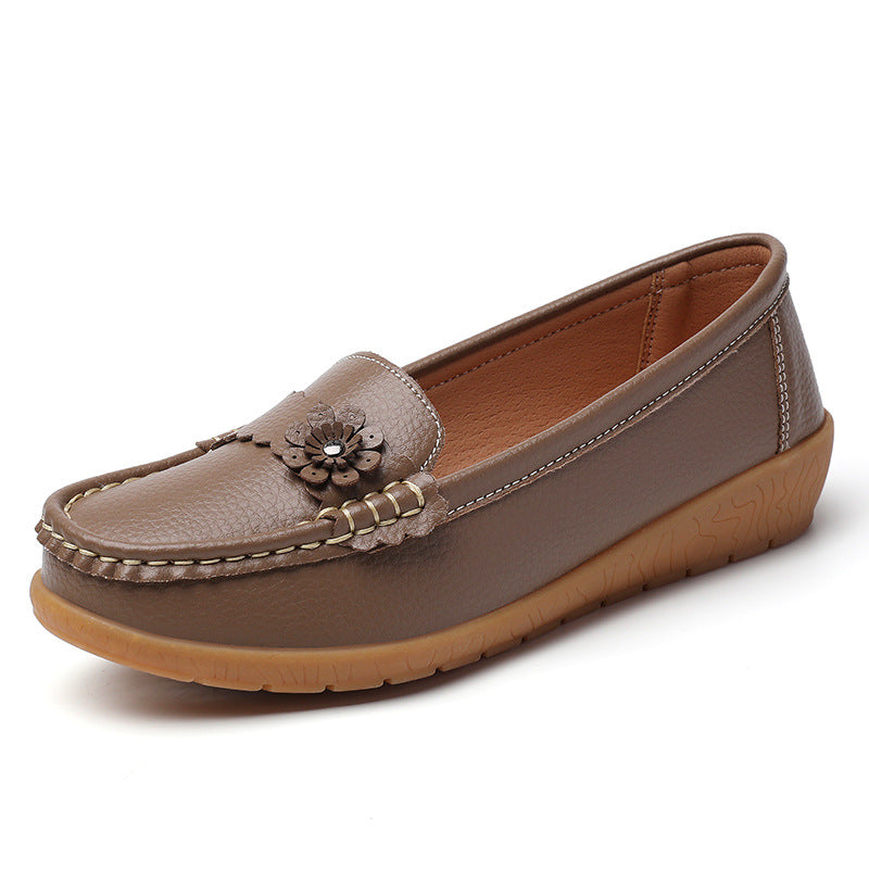 Zapatos casuales mocasines con flores