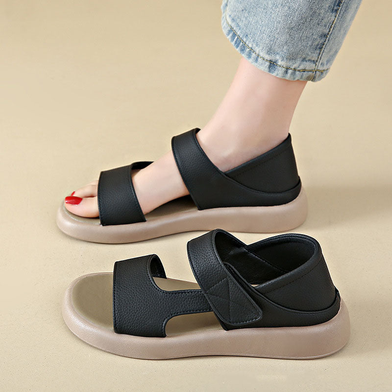 Sandalias de playa de piel de res