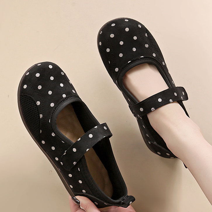 Zapatos casuales con estampado de lunares- suela suave y antideslizante