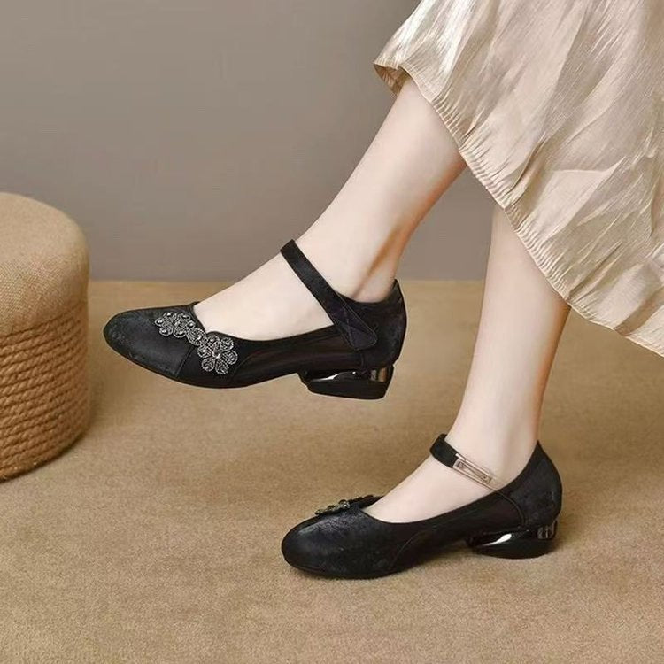 Zapatos de malla de seda transpirable con suela suave