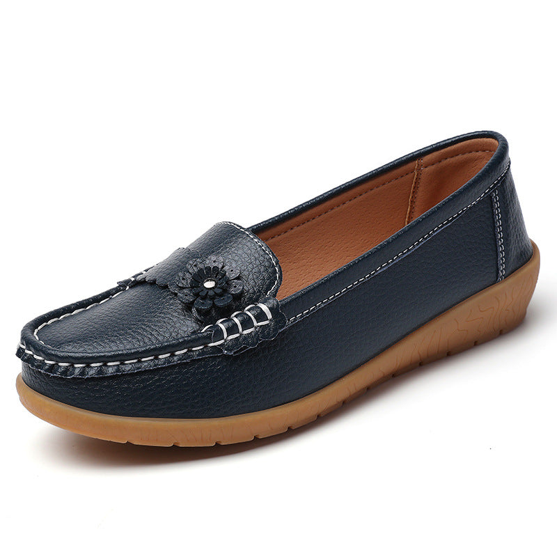 Zapatos casuales mocasines con flores