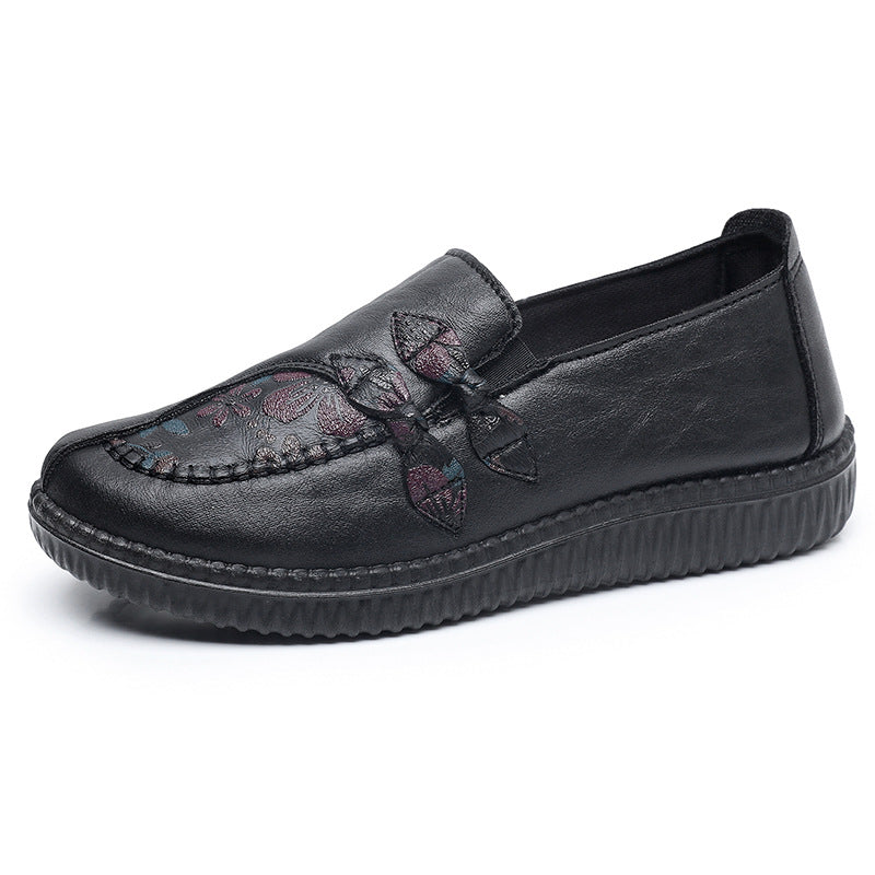 Zapatos de mujer antideslizantes de cuero genuino