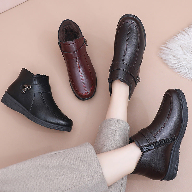 (descuento)Botas de algodón de mujer (tres círculos)