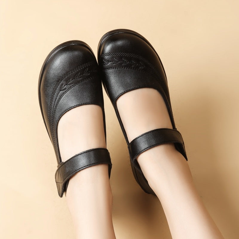 Zapatos de madre de piel de vacuno de primera capa