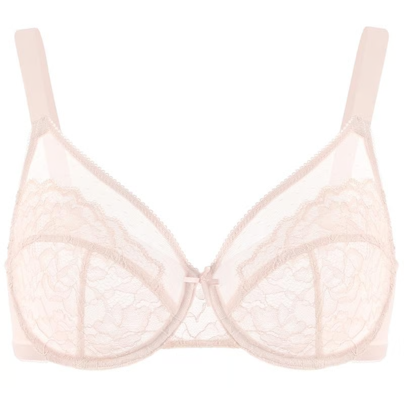 HSIA Enchante Sujetador de encaje floral de talla grande con aros, sin forro, sin relleno y cobertura total Outdoorfun