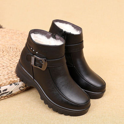 Botas de invierno de suela blanda (cuero)