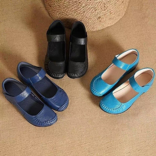 Zapatos de madre con suela blanda y velcro