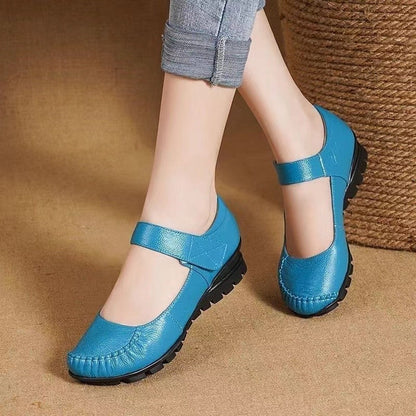 Zapatos de madre con suela blanda y velcro