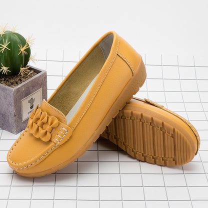 Zapatos de suela de piel de vaca de mamá