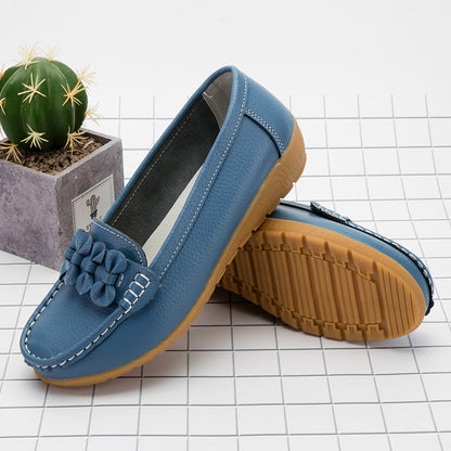Zapatos de suela de piel de vaca de mamá