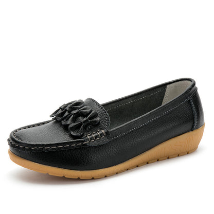 Zapatos de suela de piel de vaca de mamá