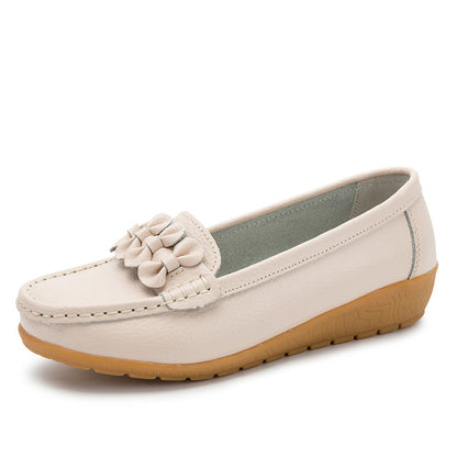 Zapatos de suela de piel de vaca de mamá