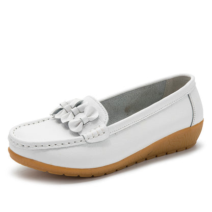 Zapatos de suela de piel de vaca de mamá