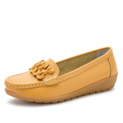 Zapatos de suela de piel de vaca de mamá