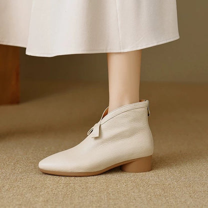 Botines de piel de cordero de estilo francés