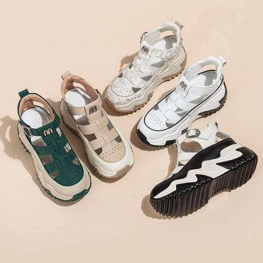 Sandalias deportivas de plataforma con tacón alto