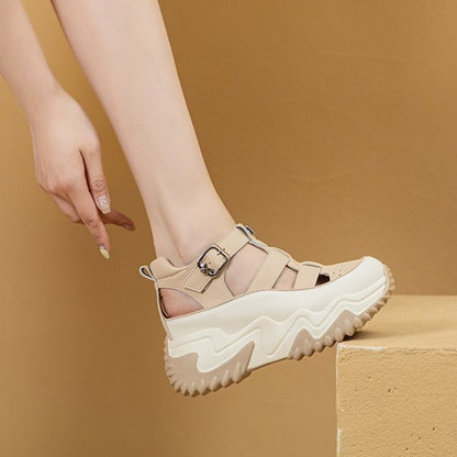 Sandalias deportivas de plataforma con tacón alto