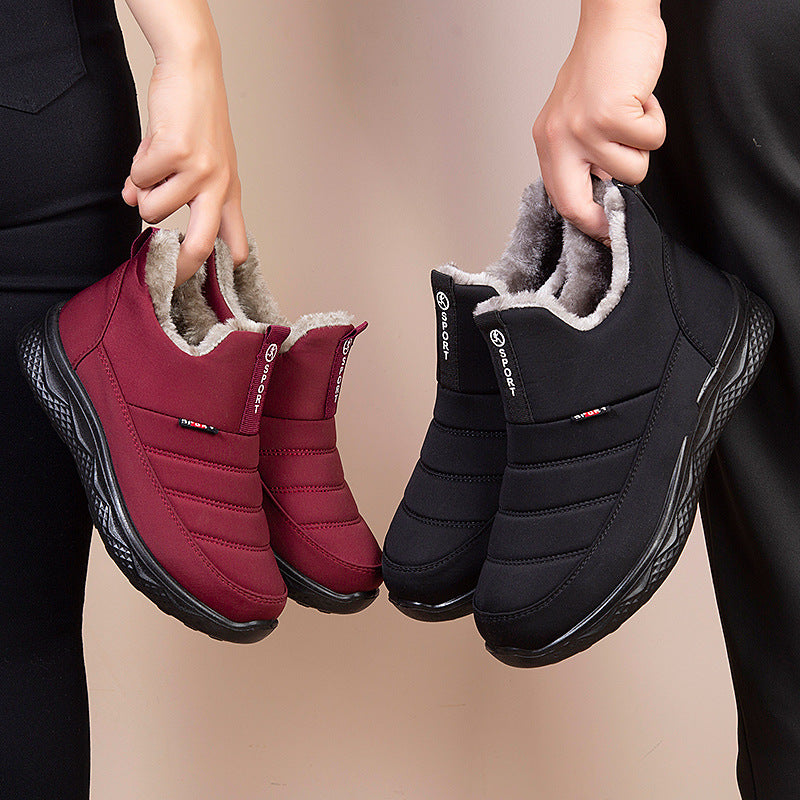 Botines casuales forrados con vellón y engrosados