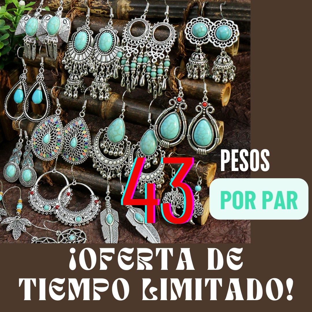 Pendientes Boho Turquesa – 13 Estilos