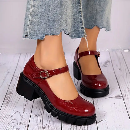 Zapatos Mary Jane de charol para mujer a la última moda