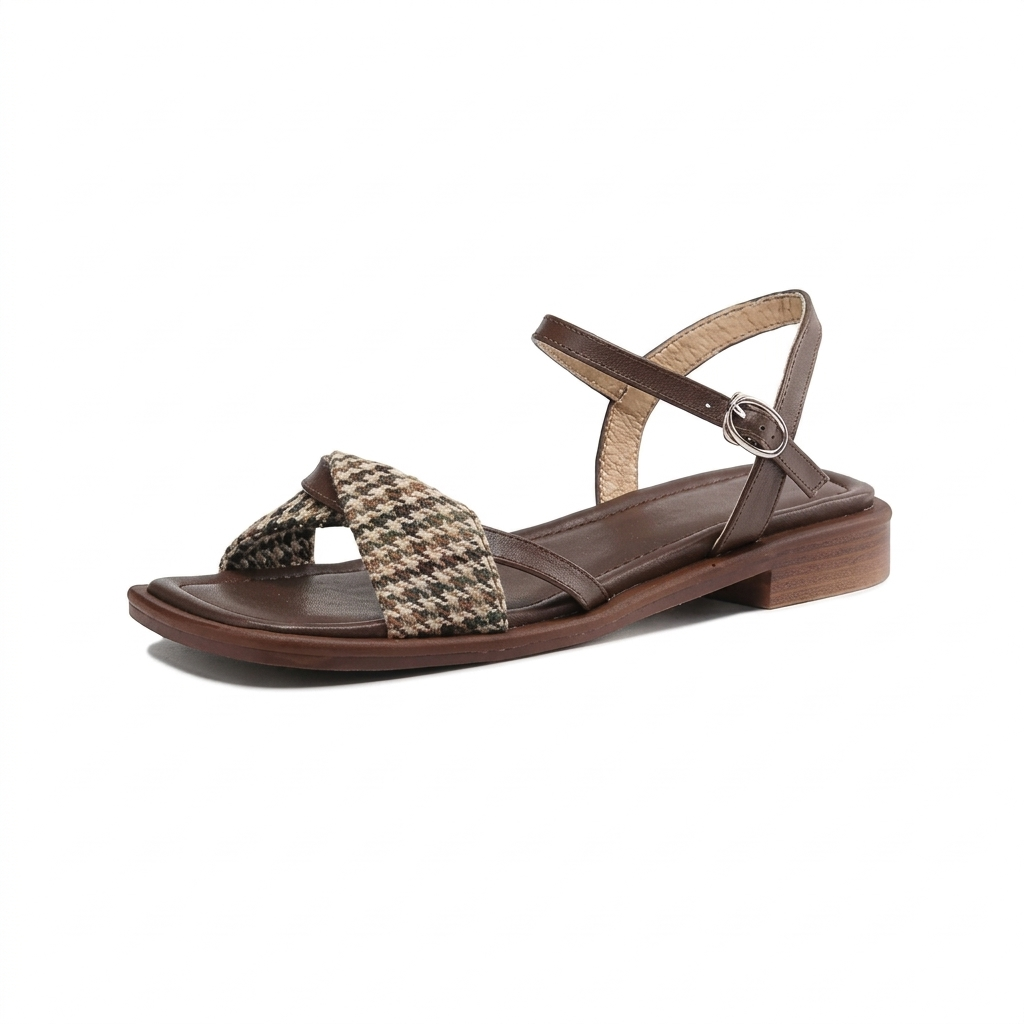 Sandalias planas de diseño sencillo para verano