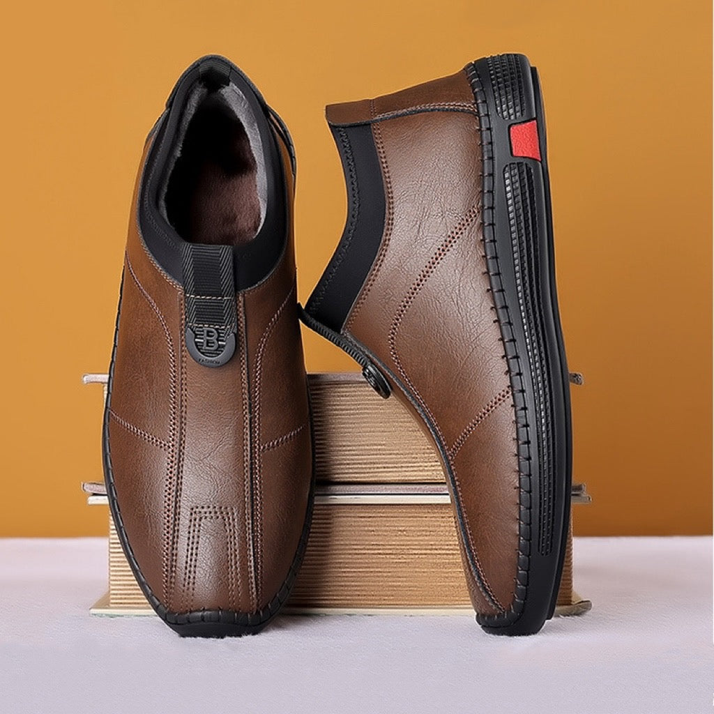 Zapatos de cuero grueso para hombre