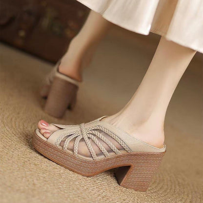 Sandalias ortopédicas con plataforma y cuña