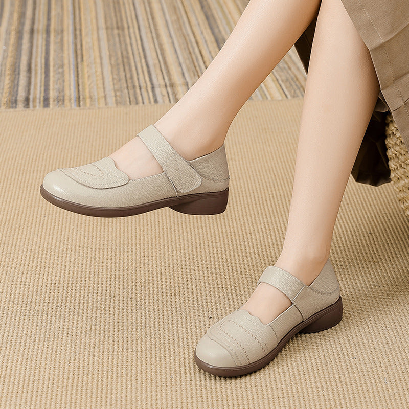 Zapatos de cuero de primera capa para todo el año