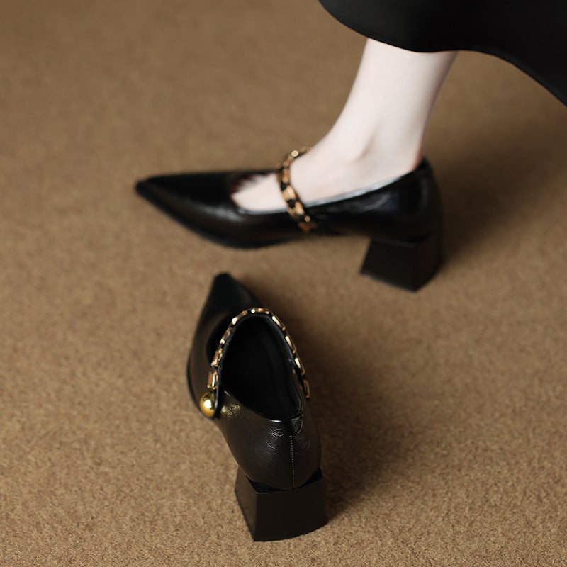 Zapatos Mary Jane Negros Elegantes